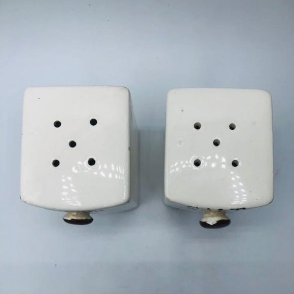 Vintage Square Ceramic S & P Shakers - Picture 5 of 8